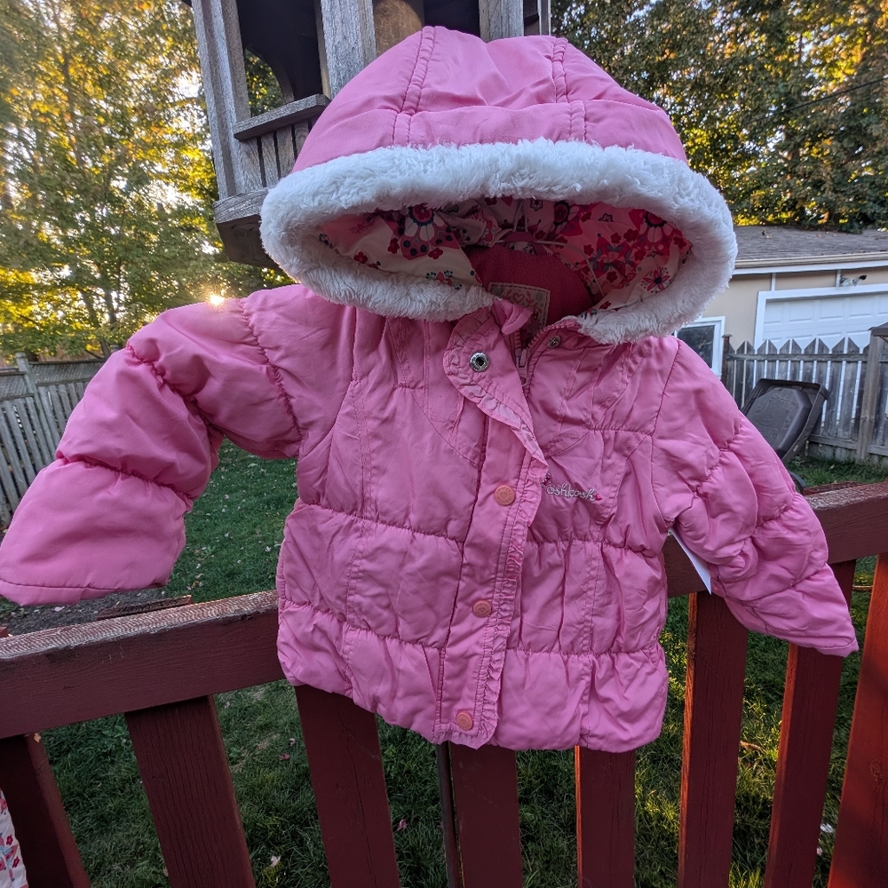 Girls Sz 24 Mth Osh Kosh 2 Pc Snowsuit